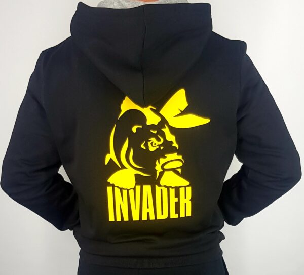 Bluza dresowa letnia rozpinana z kapturem z logo Invader - obrazek 4