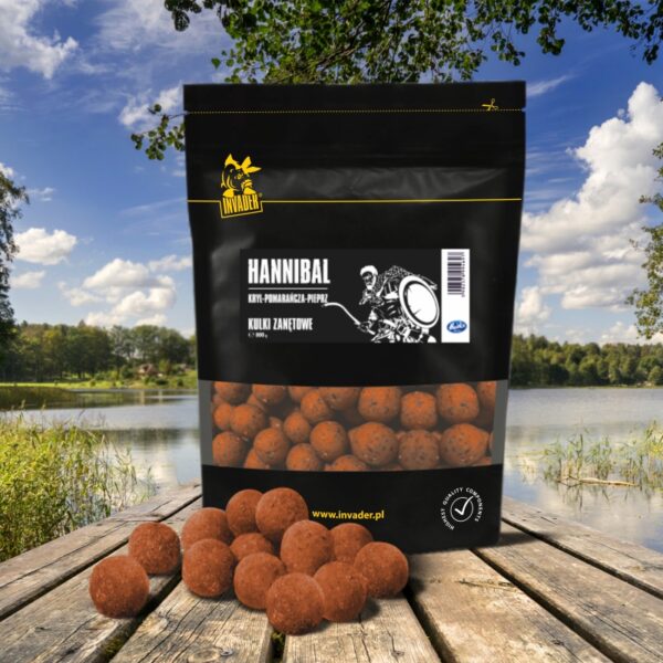 Kulki zanętowe Hannibal - Kryl /Pomarańcza/ Pieprz - 0,8 kg