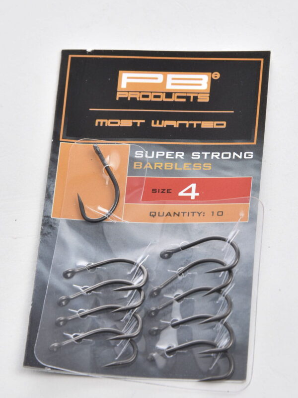 PB Products Haki Bezzadziorowe Super Strong Barbless Hook DBF 10 szt.