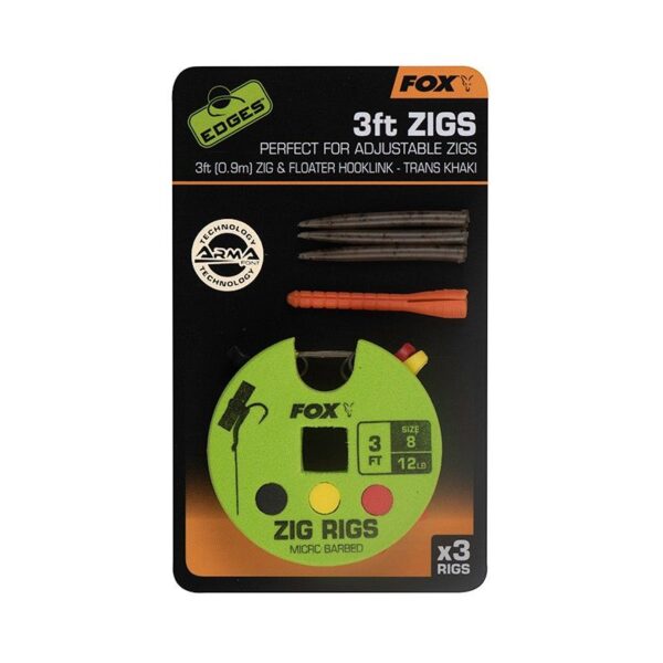 FOX Przypon Edges Zig Rig 8 - 12lb 3ft x 3