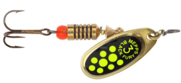 MEPPS BLACK FURY złoty / seledynowe kropki
