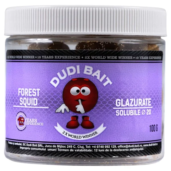 DUDI BAITS - Kulki Hakowe Forest Squid w otoczce Soluble (Szybko Pracujące) 20mm
