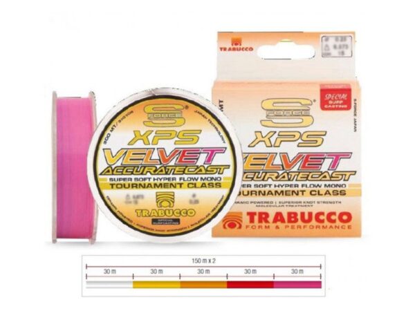 TRABUCCO Żyłka - XPS Velvet Accuratecast - 300m (Różnokolorowa)