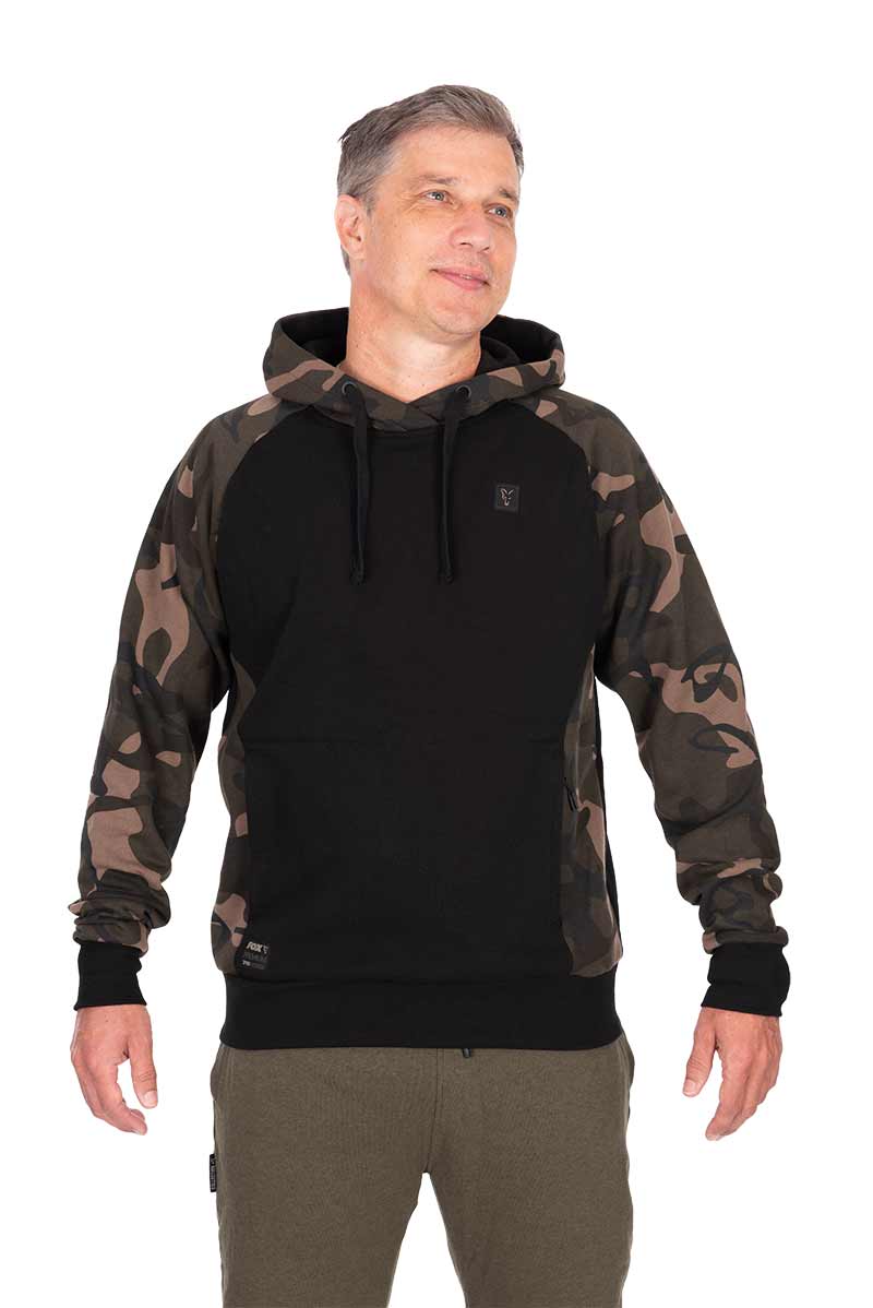 FOX Bluza Black / Camo Pullover Premium 310 Hoodiea