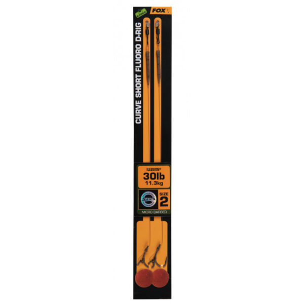 FOX Gotowy Przypon Karpiowy - Edges Curve Short Fluoro D-Rig - 2 szt
