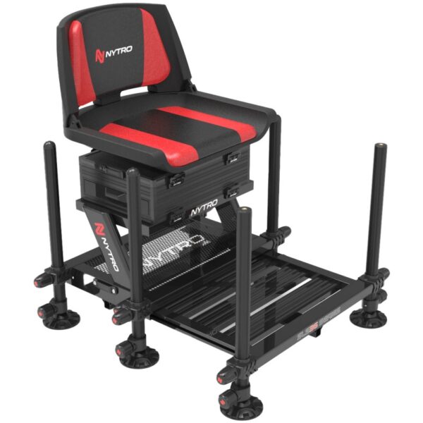 NYTRO Kosz Wędkarski Z Siedziskiem SLS36R Station With Swivel Seat 360