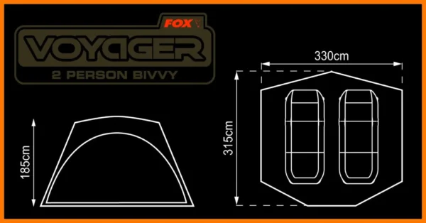 Fox Voyager 2 Person Bivvy Namiot - obrazek 4