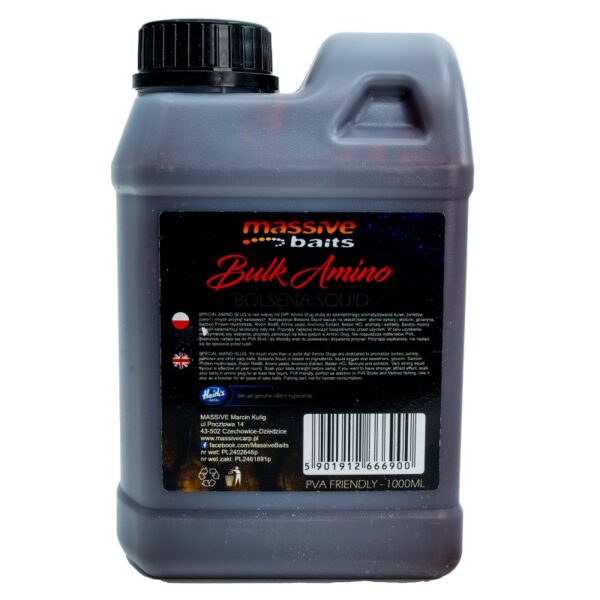 Massive Baits- Liquid Bulk Amino Bolsena Squid 1l