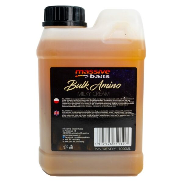 Massive Baits- Liquid Bulk Amino Milky Cream 1l