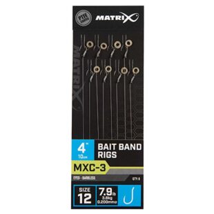 Matrix Przypony MXC-3 Bait Band Rigs ( z gumką)  4" 10cm