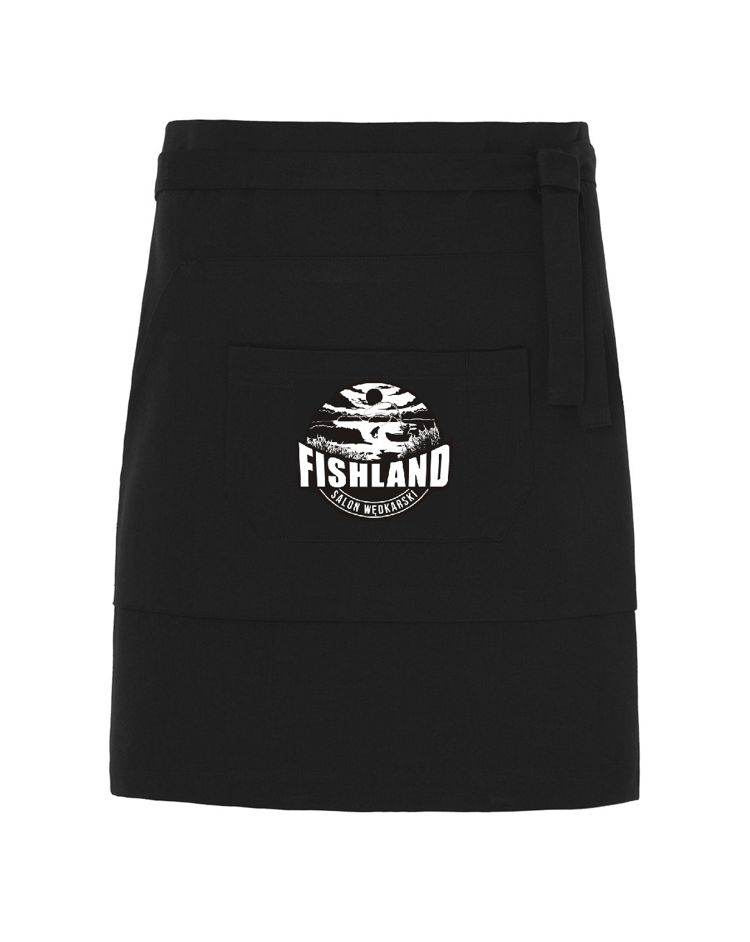 FARTUCH / ZAPASKA czarna FISHLAND z logo